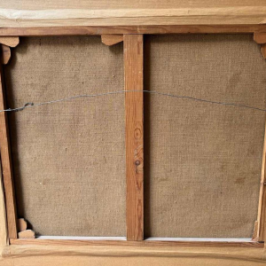 Georges BOUILLON “ Rivier in voorjaarsonderhout “ olieverf op doek