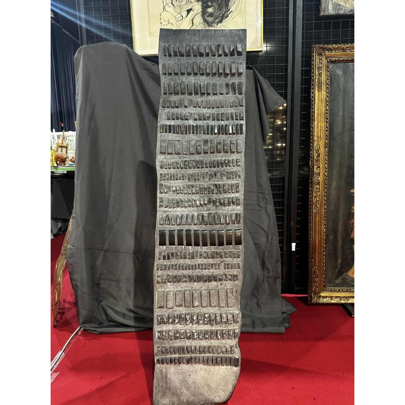 Richard Flament, sculpture abstraite 142cm en marbre de Mazy, 1974