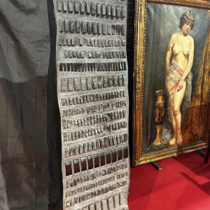 Richard Flament, abstract beeld 142cm in Mazy marmer, 1974