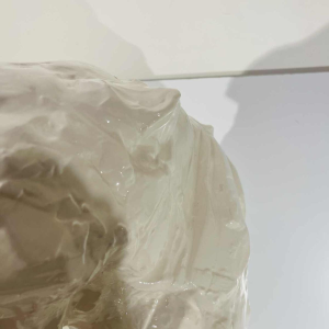 PATRICK VILLAS / Royal Boch 'Buste de panthÃ¨re' style Art DÃ©co, sculpture cÃ©ramique blanche, ca 2000