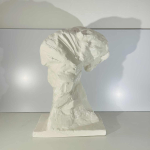 PATRICK VILLAS / Royal Boch 'Buste de panthÃ¨re' style Art DÃ©co, sculpture cÃ©ramique blanche, ca 2000