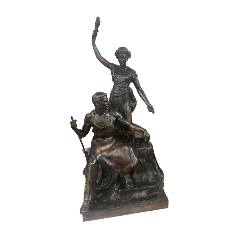 Reinhard Schnauder "Homage to industry" bronze sculpture, 1929