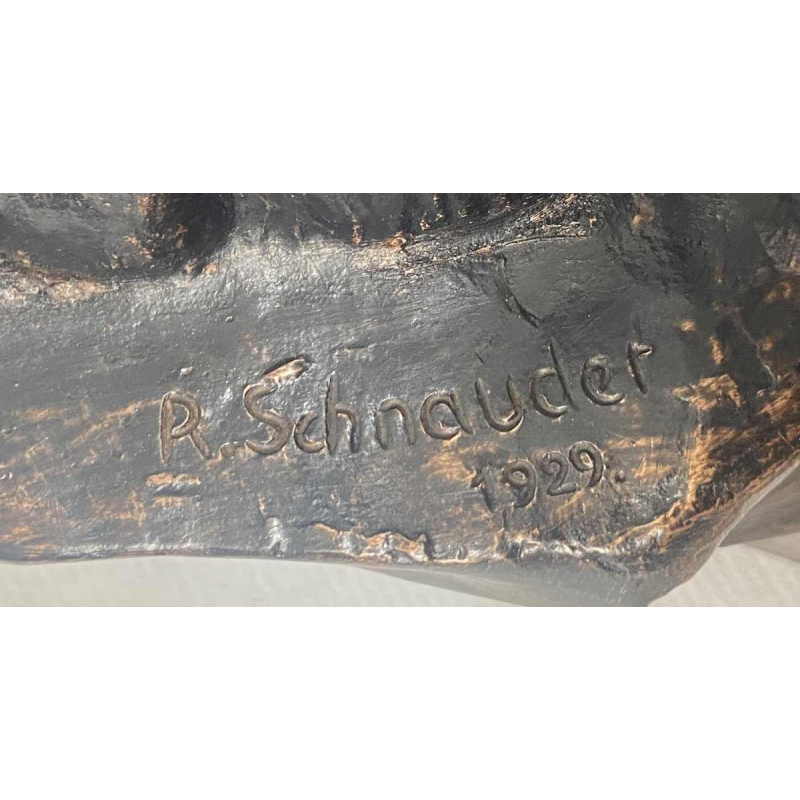 Bronzen sculptuur Reinhard Schnauder "Hommage aan de industrie", 1929