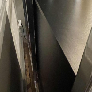 Paar Modernistische Chroom en Zwart Formica Wandmeubel Planken, ca 1970