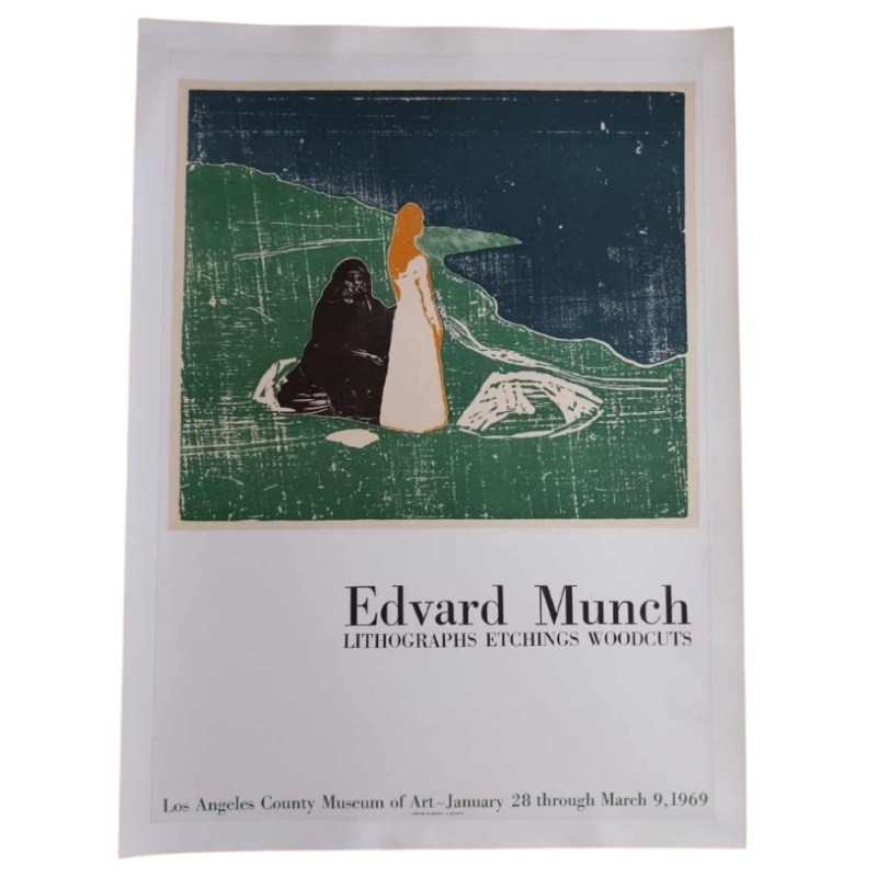 Edvard MUNCH - Mourlot impression, affiche “Deux femmes au bord de la mer“ 1969