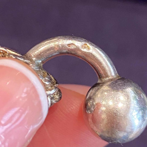 Gaetan de Percin, paire de boutons de manchette en argent, ca 1960