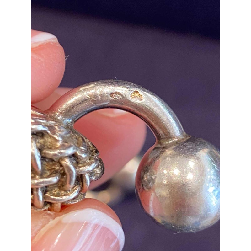 Gaetan de Percin, paire de boutons de manchette en argent, ca 1960