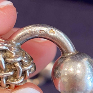 Gaetan de Percin, paire de boutons de manchette en argent, ca 1960