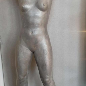 Antoine Vriens, grande sculpture Art Déco en plâtre patiné, 1932