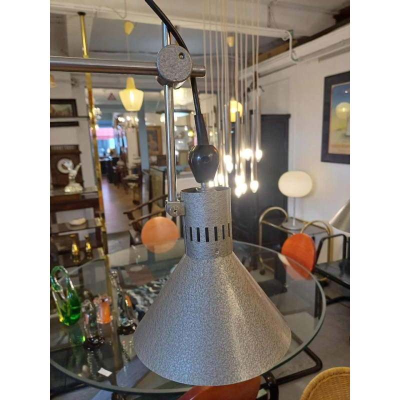 Paire de lampes suspensions industrielles, XXe s