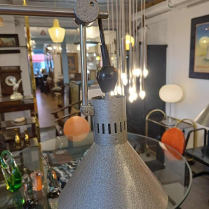 Pair of industrial pendant lamps, 20th century