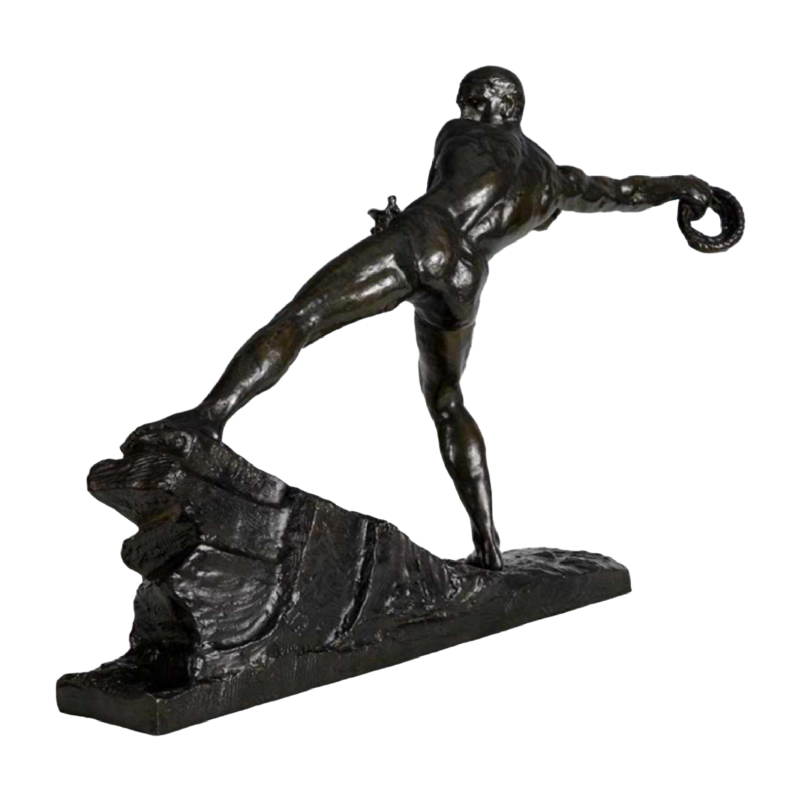 Pierre le Faguays "Le Barreur", sculpture en bronze