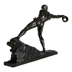 Pierre le Faguays "Le Barreur", sculpture en bronze