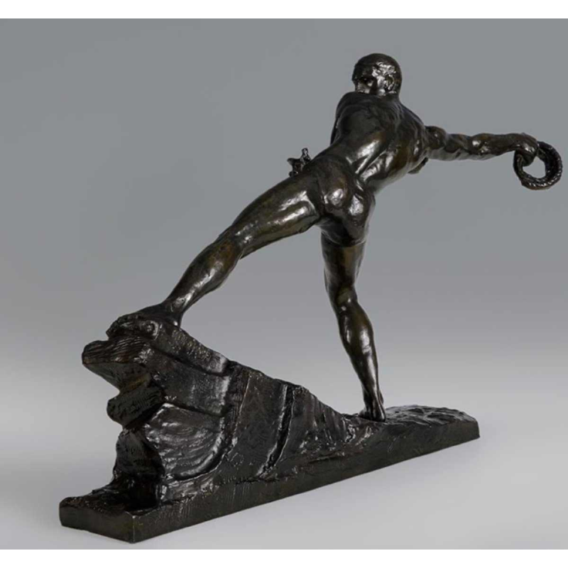 Pierre le Faguays "Le Barreur", bronzen sculptuur