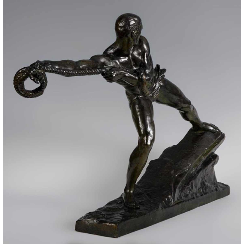 Pierre le Faguays "Le Barreur", bronzen sculptuur