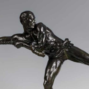 Pierre le Faguays "Le Barreur", sculpture en bronze