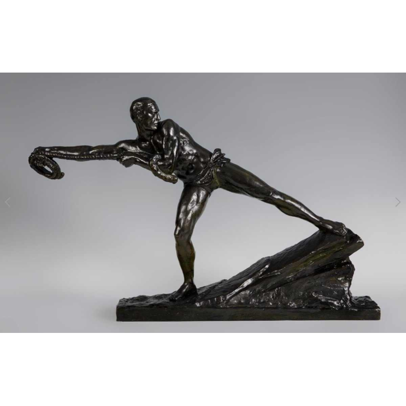 Pierre le Faguays "Le Barreur", bronzen sculptuur