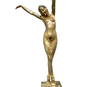 Demetre Chiparus “Danseuse Egyptienne“ sculpture Art Déco en bronze, socle marbre