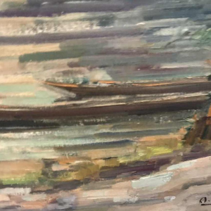 Uitzicht op het Kivumeer door André Hallet