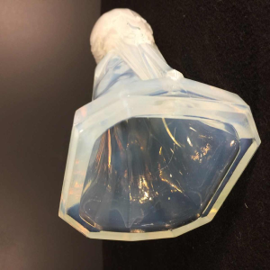 Charles Graffart for Val Saint Lambert LUXVAL, Art Deco budgie, opalescent glass