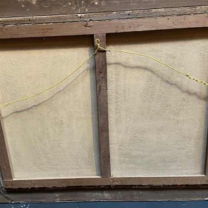 Raymond Thibesart ' Uitzicht op de Haven ', olie op doek, circa 1930/40