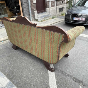 Antieke Charles X stijl 'Gondole' sofa die gerestaureerd moet worden, 19e eeuw