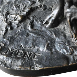 Pierre-Jules Mêne - The Sheep and Her Lamb - bronze sculpture with provenance, 19th c