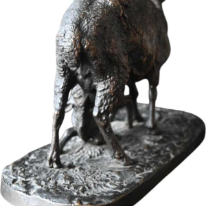 Pierre-Jules Mêne - The Sheep and Her Lamb - bronze sculpture with provenance, 19th c