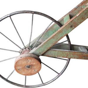 Articulated wood toy cyclist - Belgian folk art, early 20th century