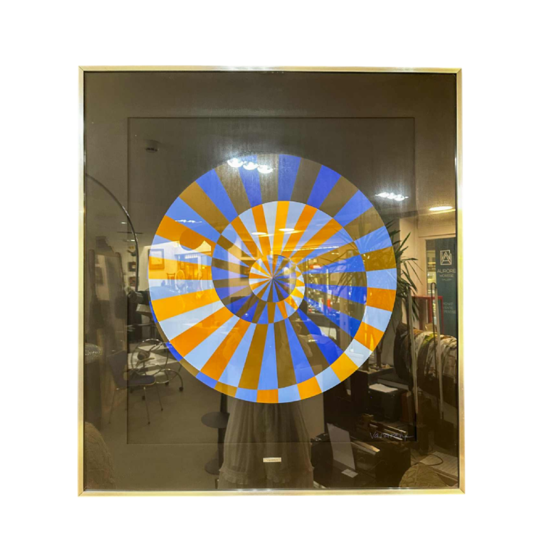 Victory Vasarely, sérigraphie Op'Art, composition optique, ca 1970