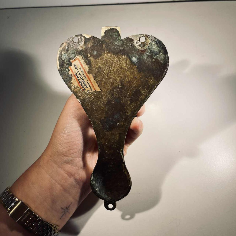 Deurklopper / wandpresse-gewicht, bronzen olifantsculptuur, 19e eeuw