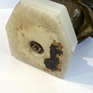 Georges VAN DER STRAETEN par Société des Bronzes Paris, buste "jeune femme rieuse, ca 1900