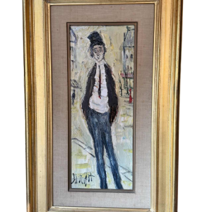Gabriel DAUCHOT “Young man in Montmartre “ painting on canvas