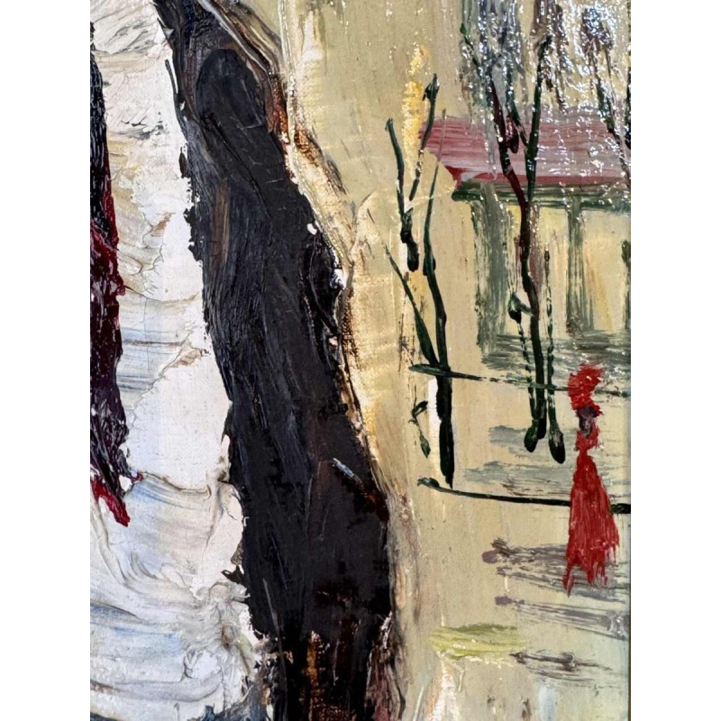 Gabriel DAUCHOT “Young man in Montmartre “ painting on canvas