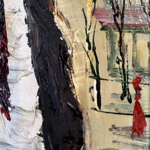 Gabriel DAUCHOT « Jeune homme à Montmartre » peinture sur toile