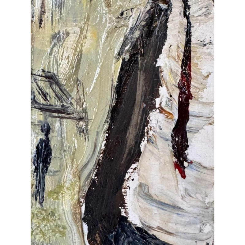 Gabriel DAUCHOT “ Jonge man in Montmartre “ schilderij op doek