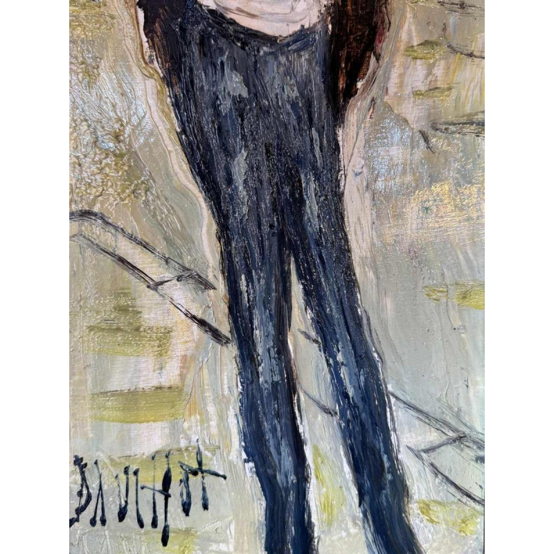 Gabriel DAUCHOT “ Jonge man in Montmartre “ schilderij op doek