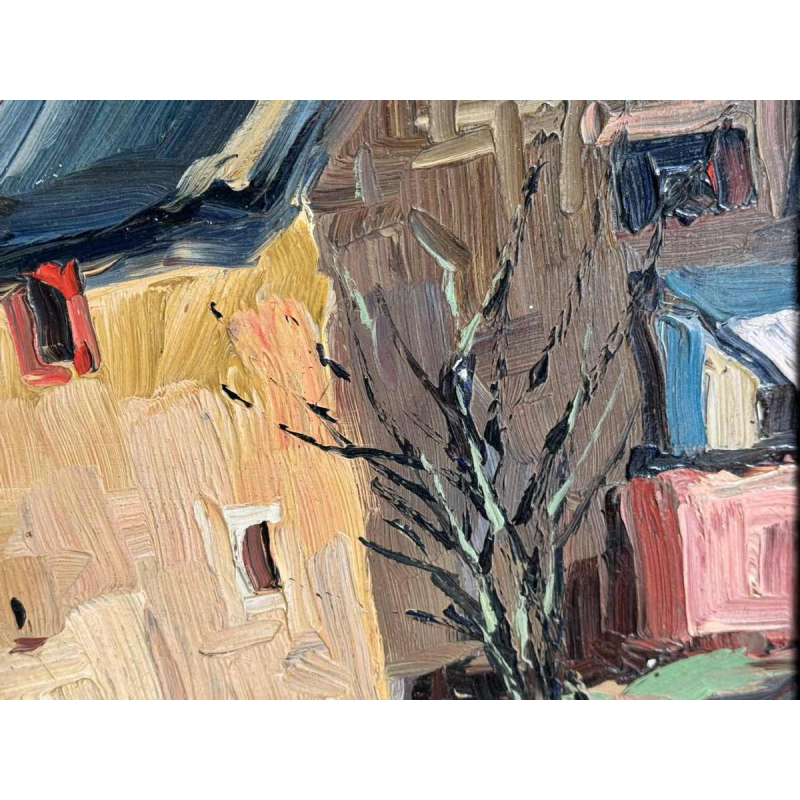 Robert DISTECHE “House in GLEIXHE (Flemalle)“ painting on panel