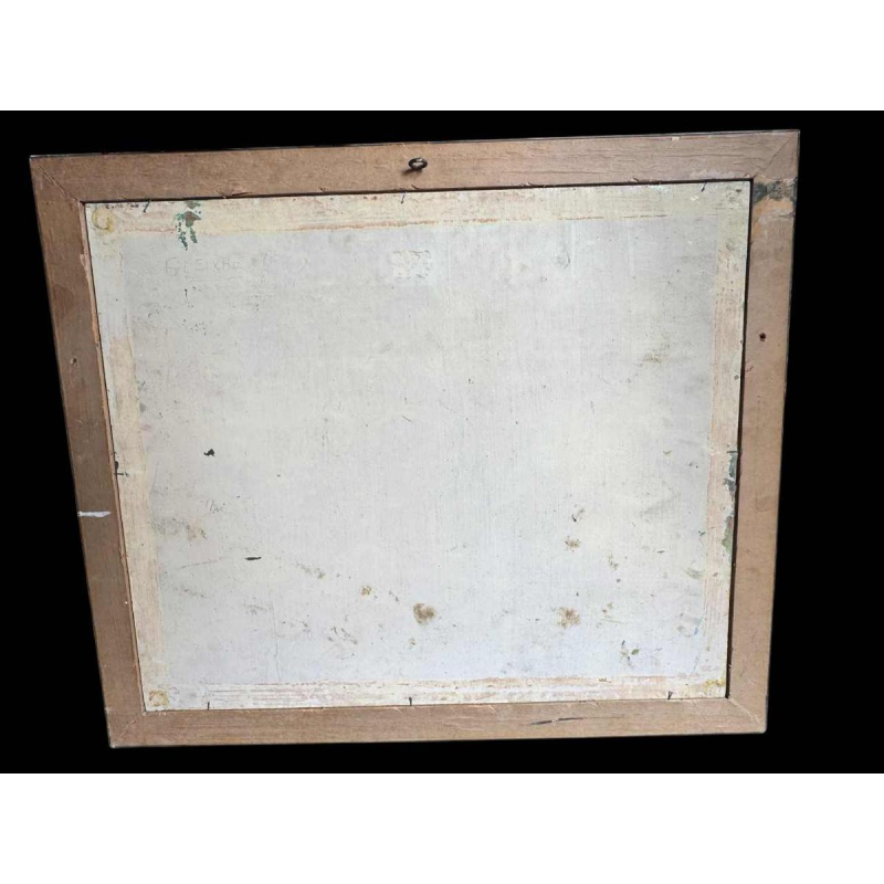 Robert DISTECHE “ Huis te GLEIXHE (Flemalle) “ schilderij op paneel