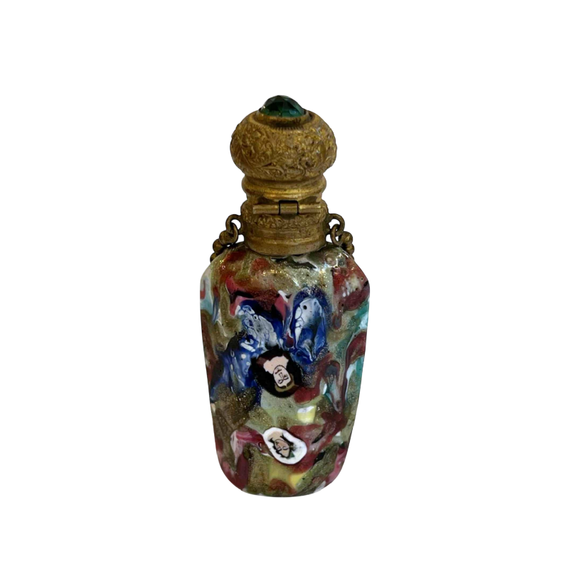 Giacomo Franchini & Pietro Bigaglia (attribué à) verre de Murano, flacon parfum / sel, XIXe s