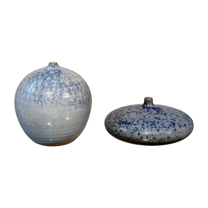 Antonio Lampecco, 2 vases en céramique, ca 1980