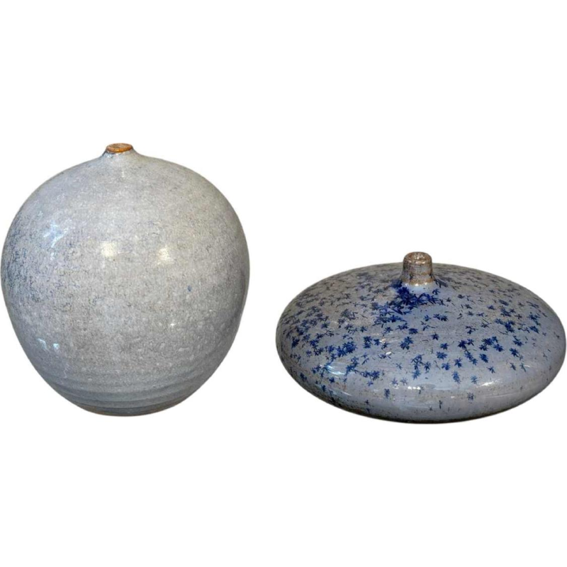Antonio Lampecco, 2 vases en céramique, ca 1980