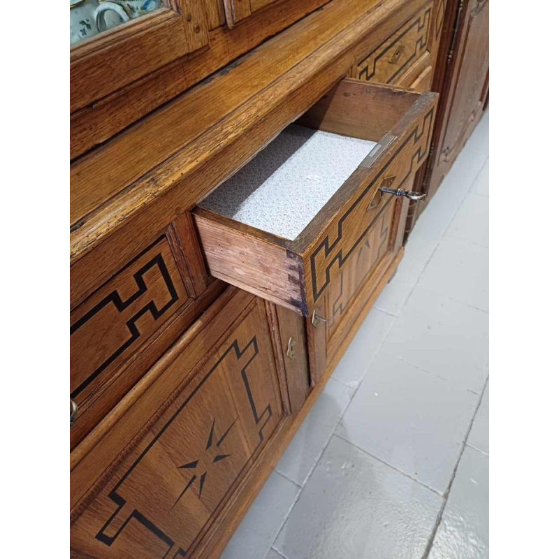 Double cabinet / oak sideboard, 19th century