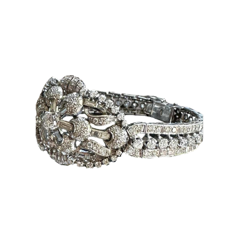 Platinum and diamond bracelet, ca 1950