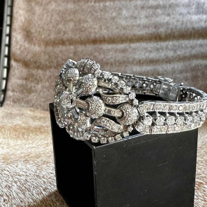 Platinum and diamond bracelet, ca 1950