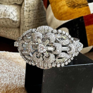 Platinum and diamond bracelet, ca 1950