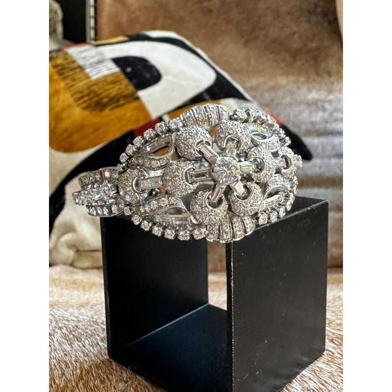 Platinum and diamond bracelet, ca 1950