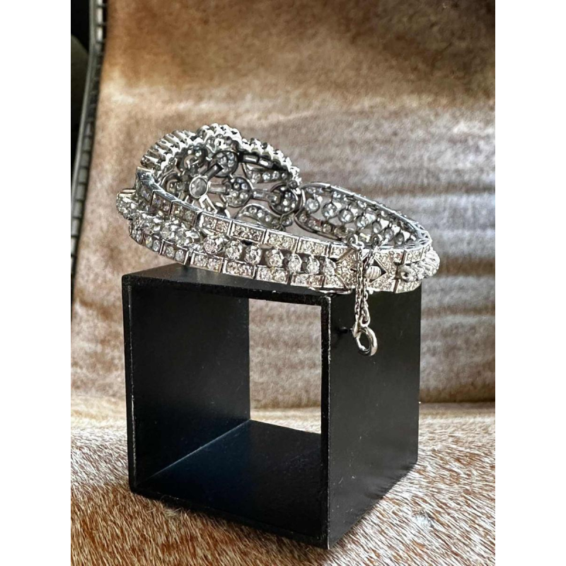 Platina en diamanten armband, ca 1950