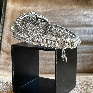 Bracelet en platine et diamants, ca 1950