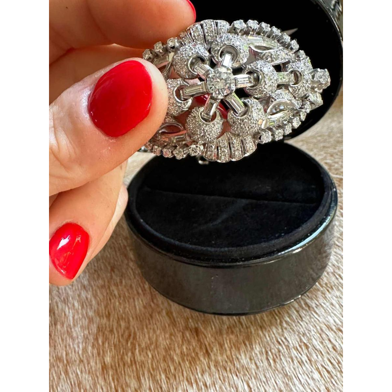 Platinum and diamond bracelet, ca 1950